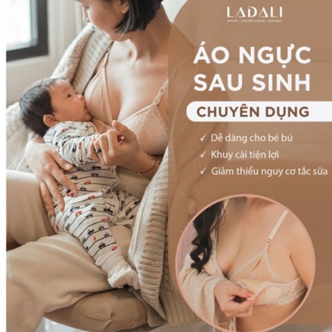 Bộ Đồ Lót Bà Bầu Cho Con Bú Sau Sinh Tiện Lợi Chống Chảy Xệ Ladali