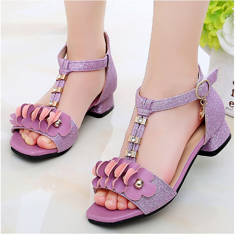 Dép Sandal Cao Gót Bé Gái Thời Trang từ 3 đến 13 tuổi - SD51