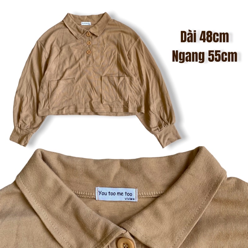 Croptop sweater polo 2hand vintage retro indie