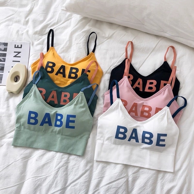 Áo Tập Gym Nữ 2 Dây Babe Croptop , Áo Tập Yoga Co Giãn Nâng Ngực Tự Nhiên