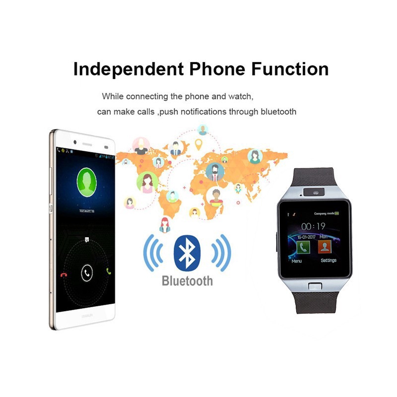 Đồng Hồ Đeo Tay Thông Minh Dz09 Kết Nối Bluetooth Hỗ Trợ Thẻ Sim Cho Android