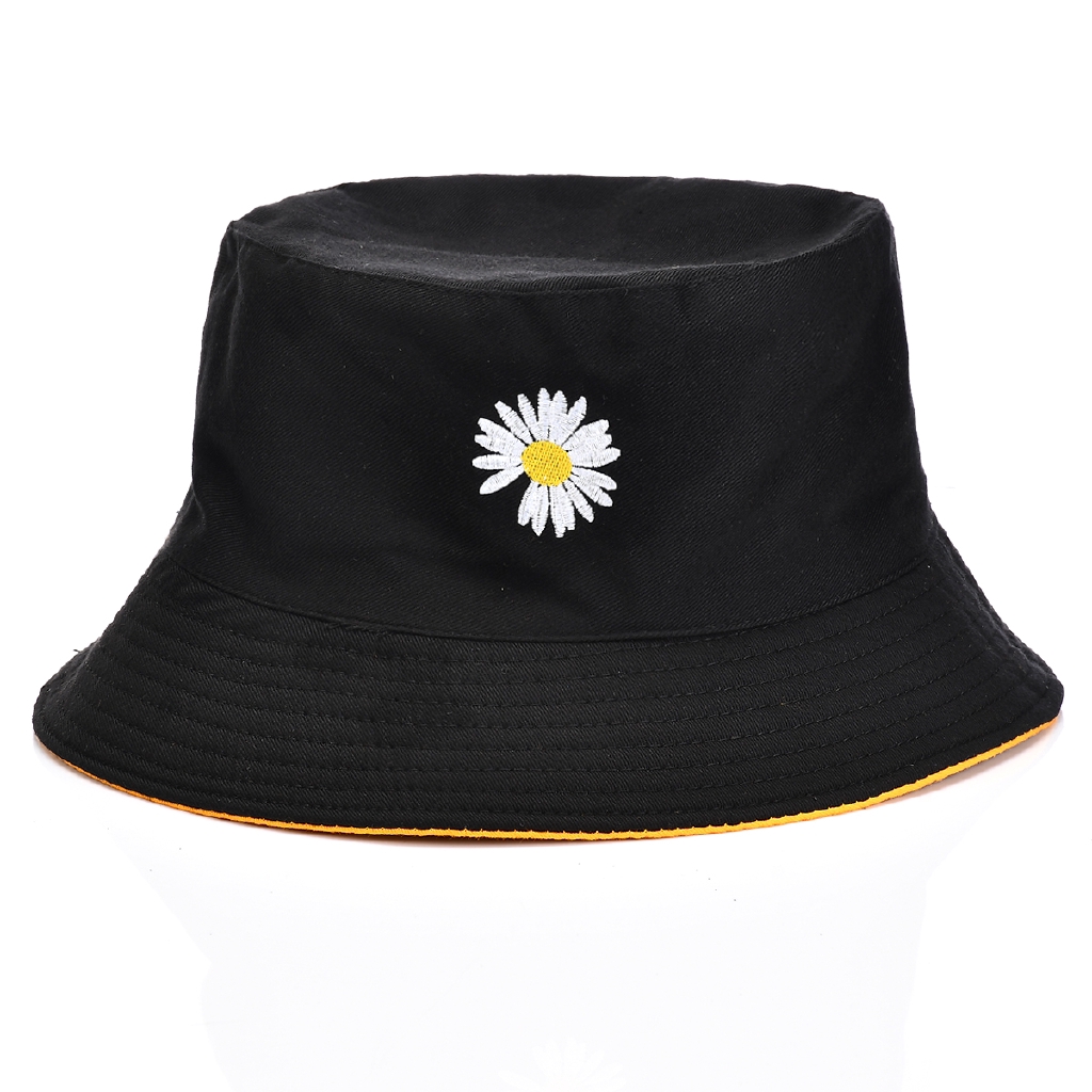 Nón Bucket Họa Tiết Hoa Cúc Thời Trang Cho Nam Nữ
