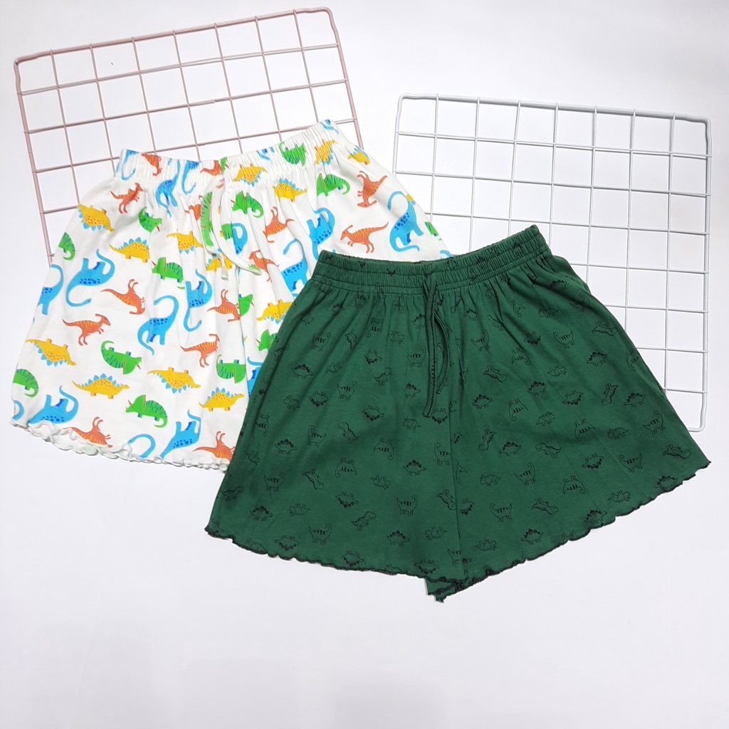 Quần short thun cotton nữ dáng xòe nhiều họa tiết QDN001 quần đùi ngủ mềm mát co giãn thoải mái