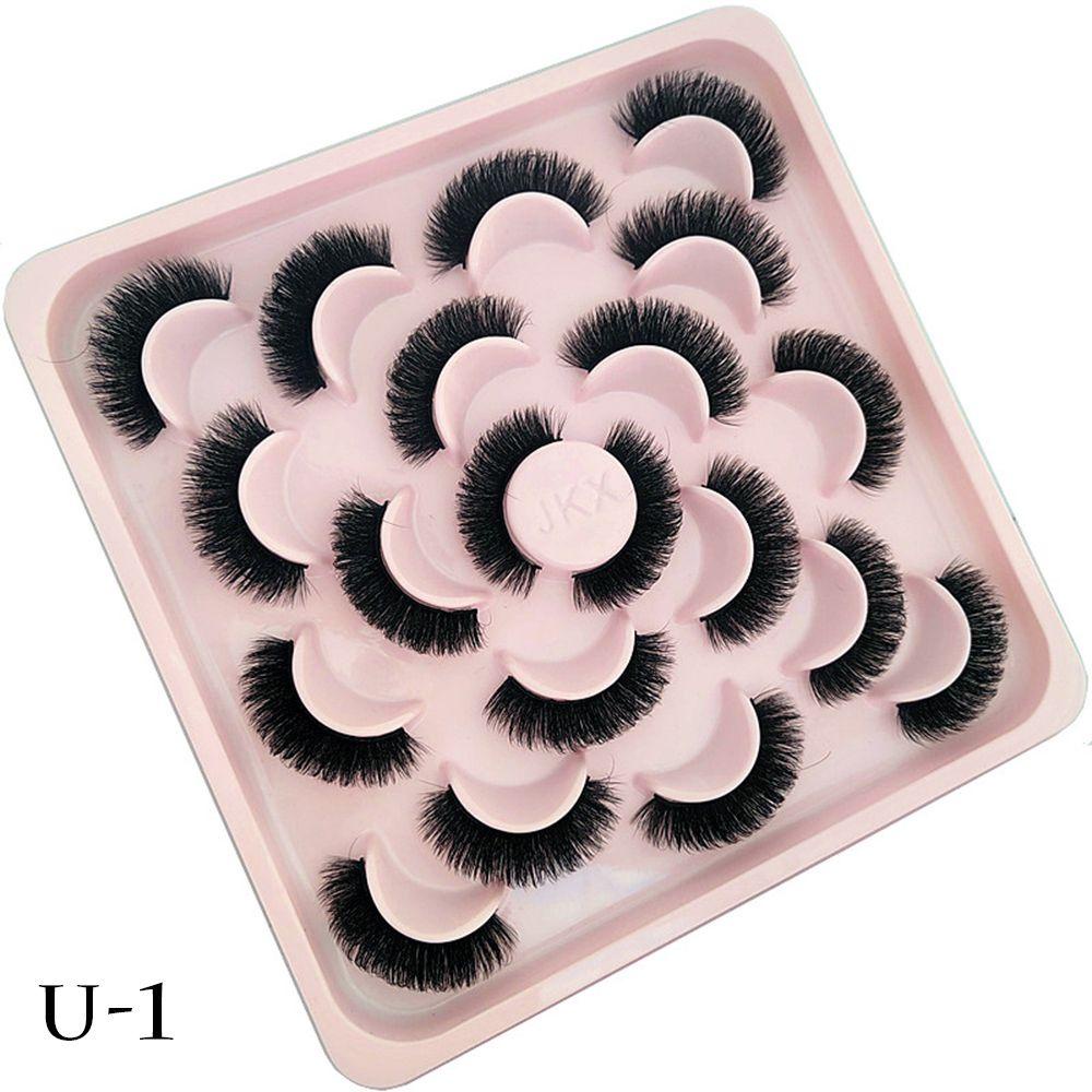 Set 10 Cặp Lông Mi Giả Cong Dày 15mm Tự Nhiên