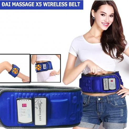 Đai Massage Bụng Giảm Mỡ 2 Chế Độ Rung,  Máy Mát Xa Tập Cơ Bụng X5 Slim Super Hàn Quốc Đánh Tan Mỡ Bụng FERADO