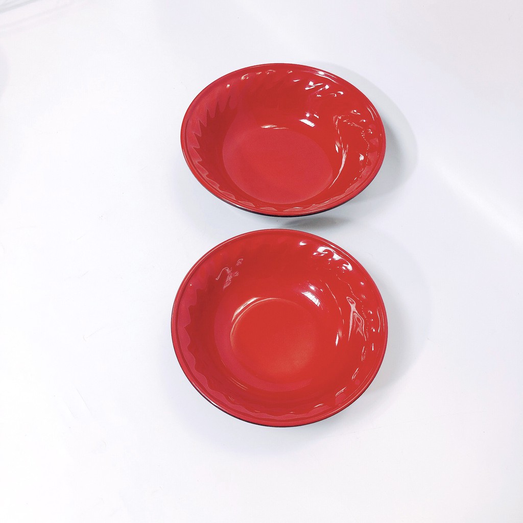 Tô Bèo Phíp Đỏ Đen VCP 100% MELAMINE Cao Cấp Nhiều Kích Cỡ