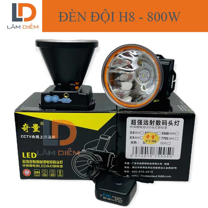 ĐÈN ĐỘI PIN SẠC KIỂU LÍNH CÔNG SUẤT 1000W NĐ 980