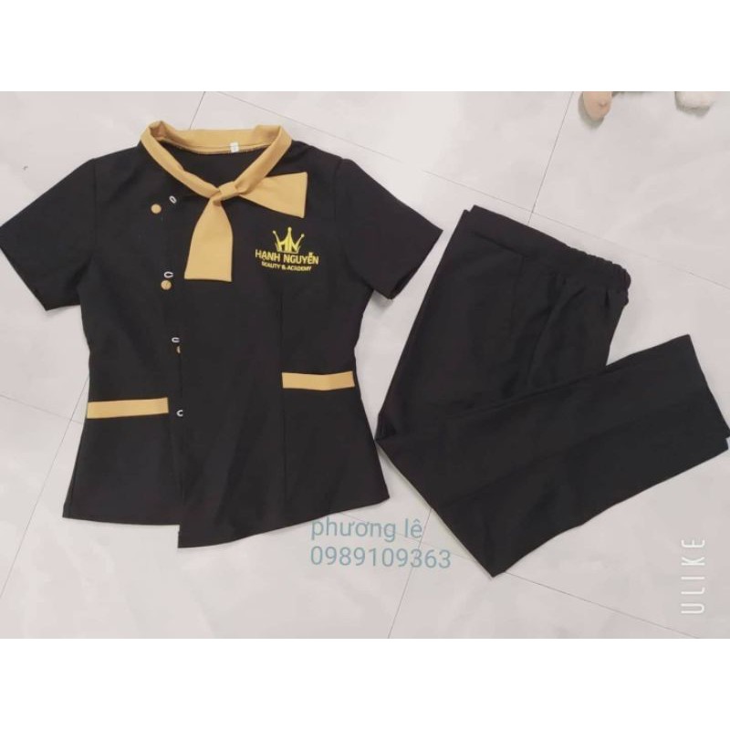 Đồng phục spa, quần áo phẫu thuật, áo blue xanh chất cotton lạnh thoáng mát, ko nhăn ( free thêu logo từ 3 bộ) | BigBuy360 - bigbuy360.vn