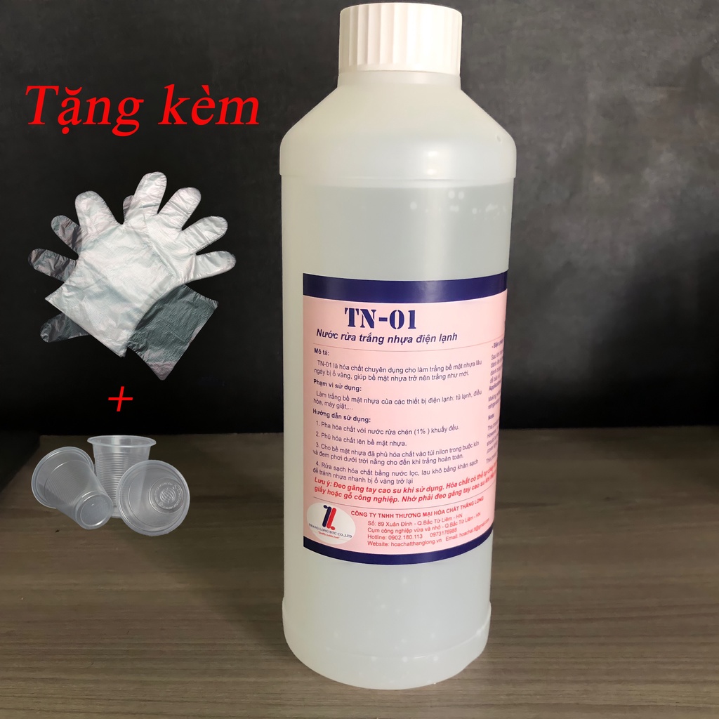 Tẩy trắng nhựa ố vàng, làm trắng nhựa TN-01