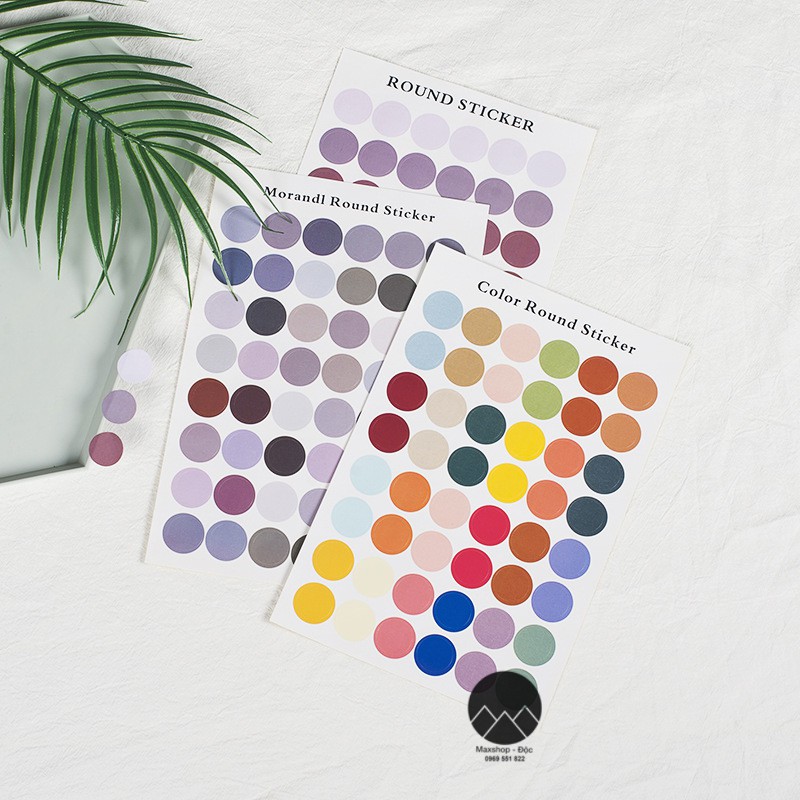 Miếng dán sticker tròn trang trí phòng và dán trang trí chụp ảnh