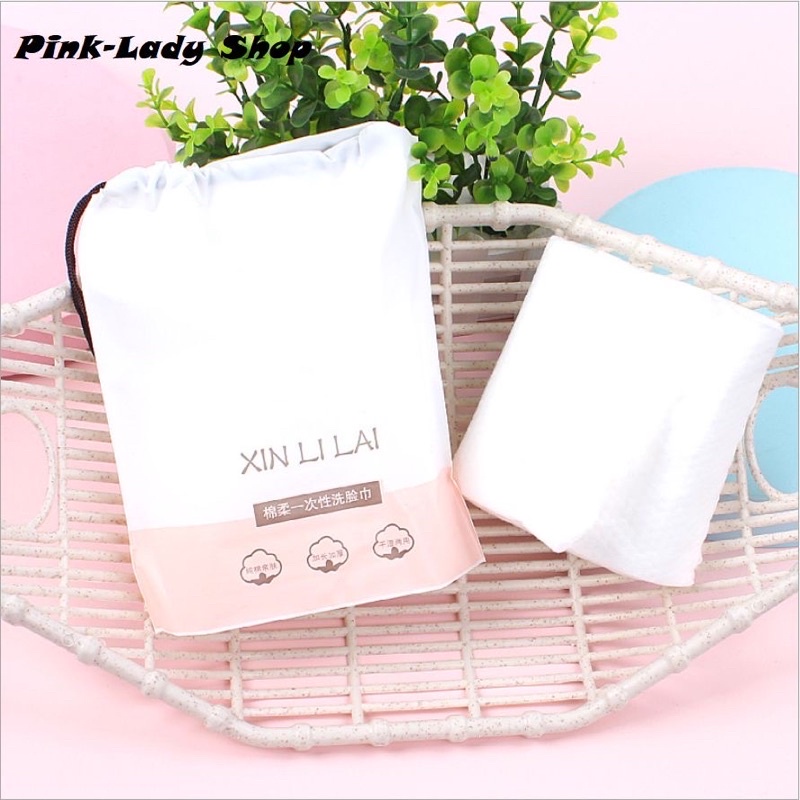 Khăn mặt khô Xinlilai dùng 1 lần lau khô, lau ướt - Giấy lau mặt dùng một lần (1 gói/cuộn/50lần dùng))