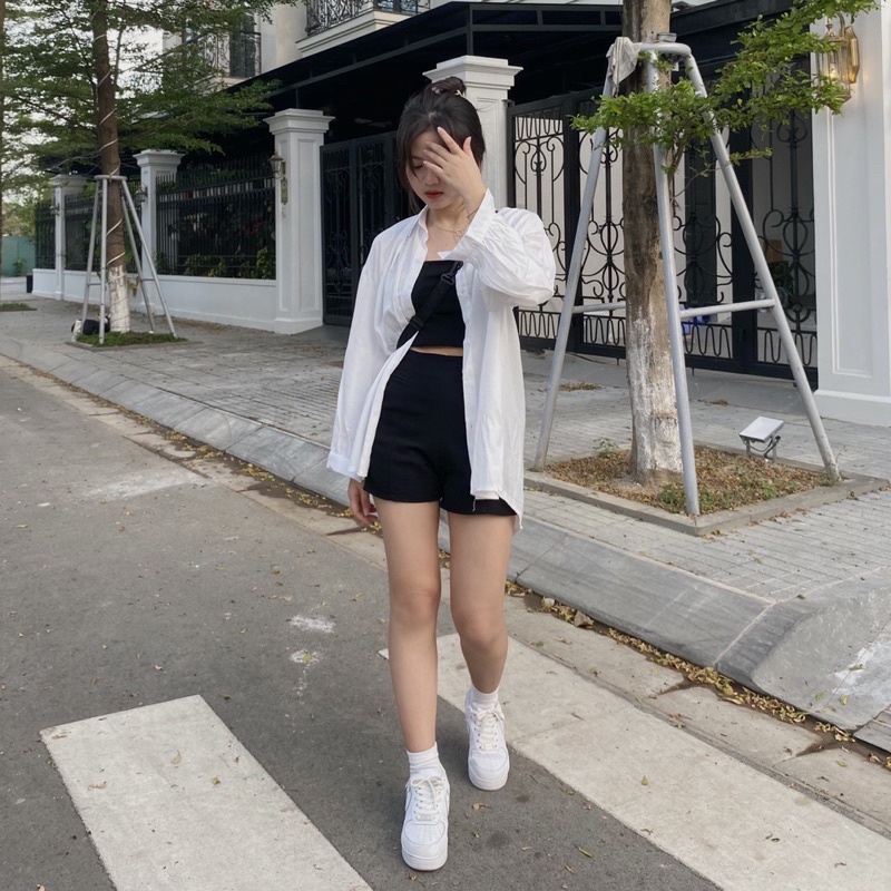 Áo croptop mút ngực Ulzzang (ảnh thật)
