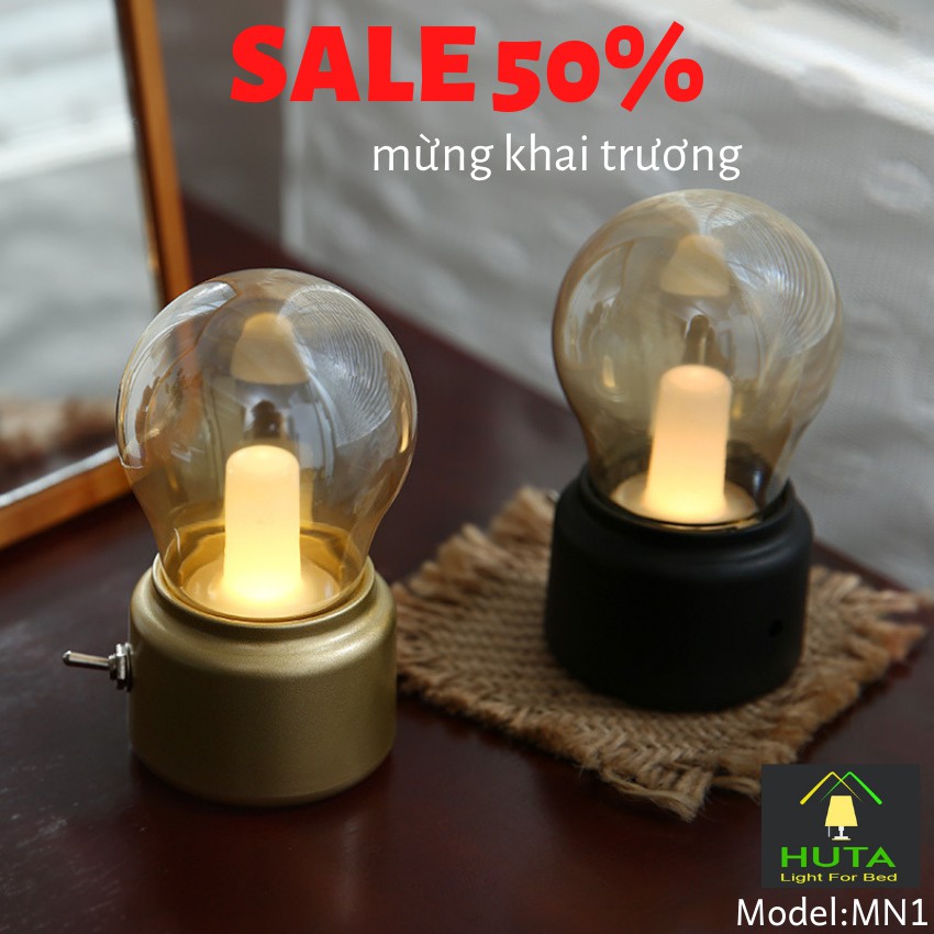 Đèn Ngủ LED Sáng 25h Liên Tục, Pin Sạc Tích Điện, Dùng Để Bàn, DECOR Trang Trí - TT Shop