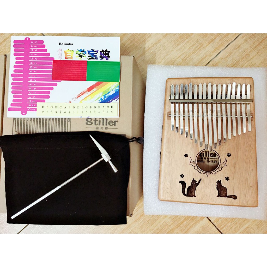 ( SIÊU BẤT NGỜ ) Đàn Kalimba 17 phím Gỗ Mèo Đôi Tặng kèm kèn Dream Walker Limited Edition - HÀNG CÓ SẴN