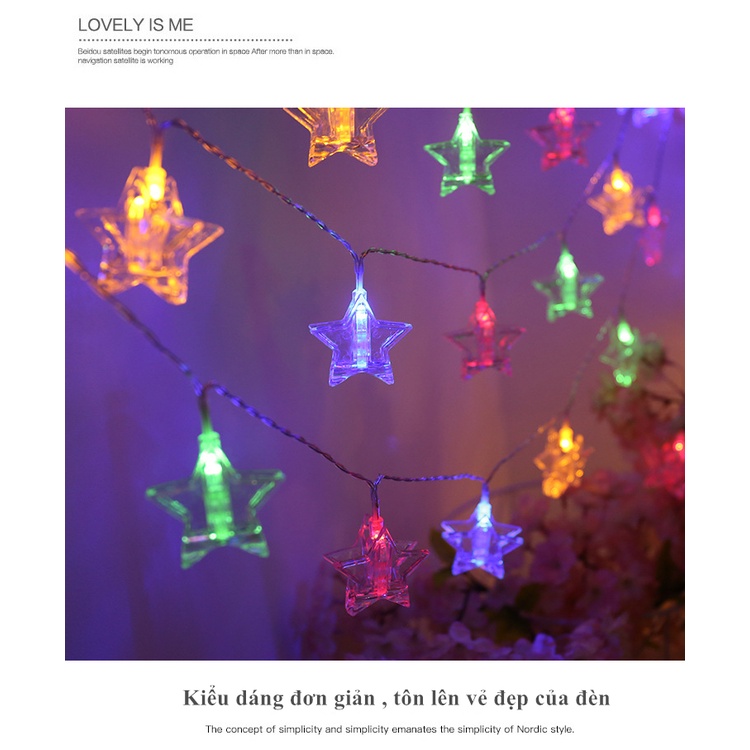 Dây Đèn Led Hình Ngôi Sao Có Kẹp Gắn Ảnh Trang Trí Tiệc,làm đèn decor giáng sinh, noel SUNMET