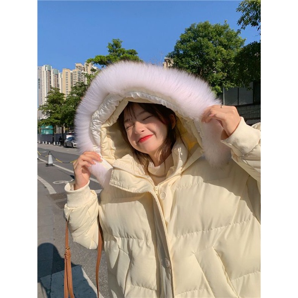 Khoác phao mũ lông