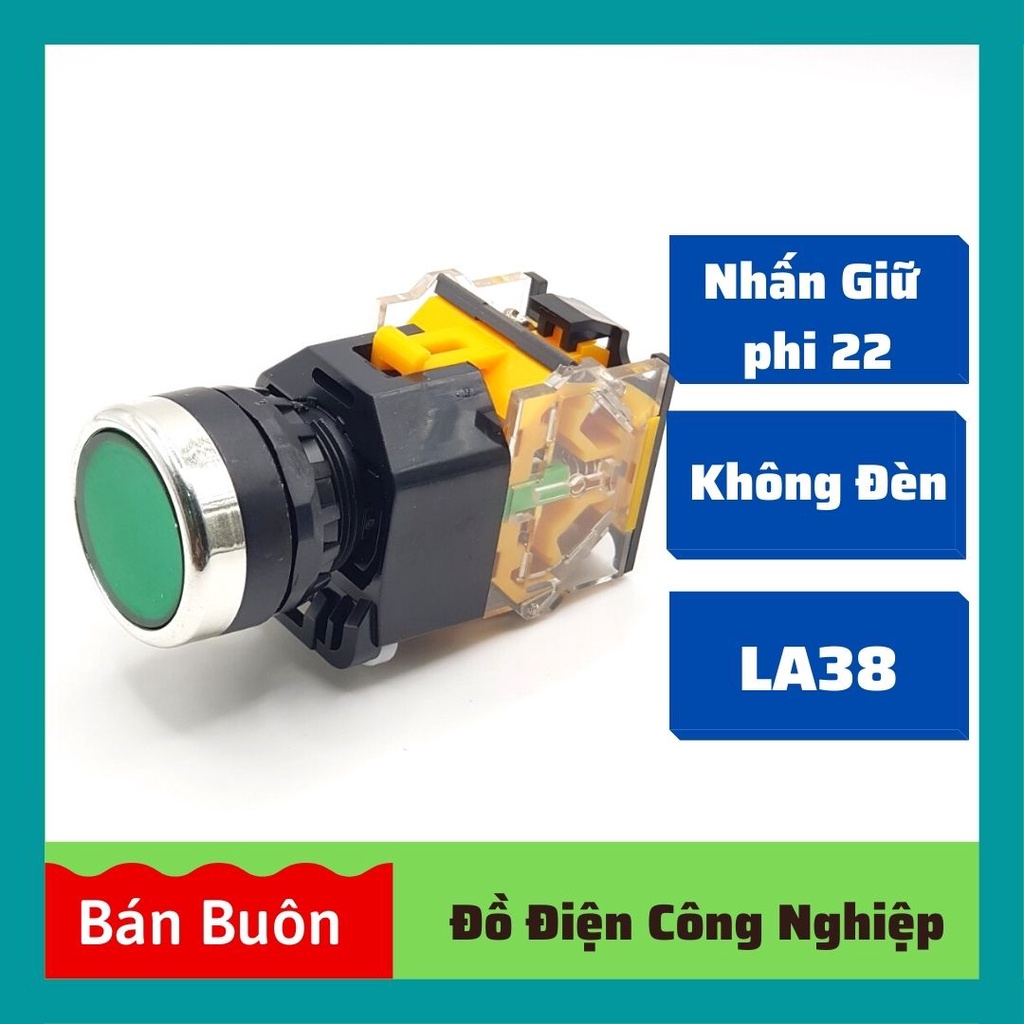 Nút nhấn giữ phi 22, nút nhấn không đèn LA38