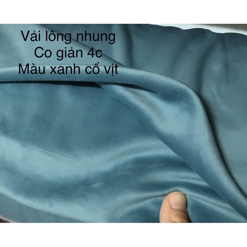 Vải lông nhung CO GIÃN 4 chiều  CO GIÃN chuyên dùng may thú bông siêu mềm siêu mịn, sịn xò