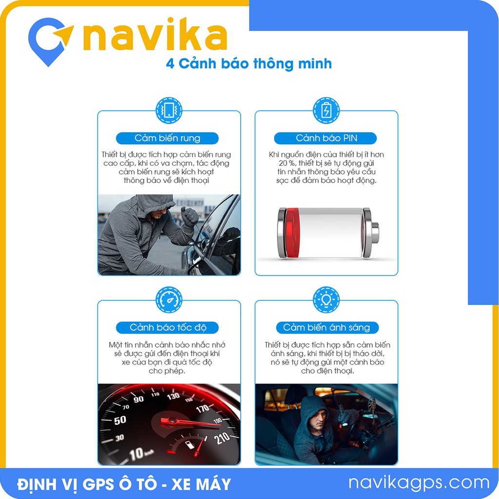 Định vị GPS không dây P60, có MIC ghi âm,chống nước, dùng PIN 15-20 ngày, Nam châm siêu dính BH 12 tháng - Navika GPS