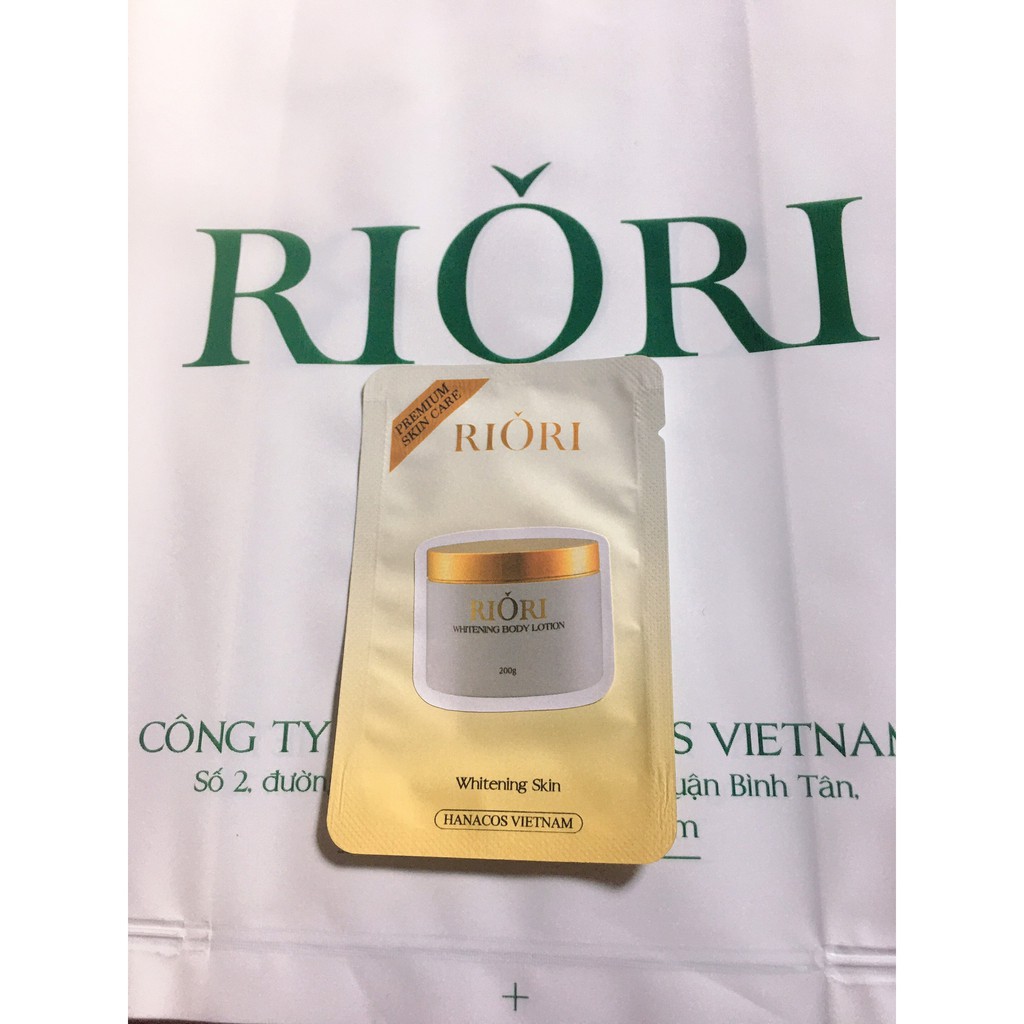 💎(Sale) Gói Test Kem Dưỡng Da Toàn Thân RIORI Whitening Body Lotion Chính Hãng💦