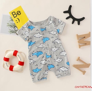 Bộ Áo Liền Quần Hình Cá Mập Ngộ Nghĩnh Đáng Yêu Cho Bé Sơ Sinh