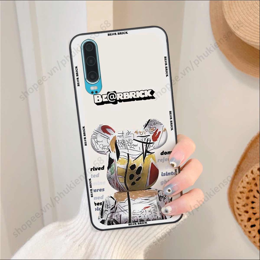 Ốp lưng điện thoại Huawei P30 / P30 Pro elegant, gấu be@rbrick cao cấp, vỏ ốp rẻ đẹp