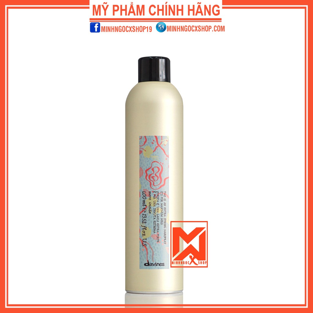 Gôm xịt cứng DAVINES EXTRA STRONG HAIR SPRAY 400ml chính hãng