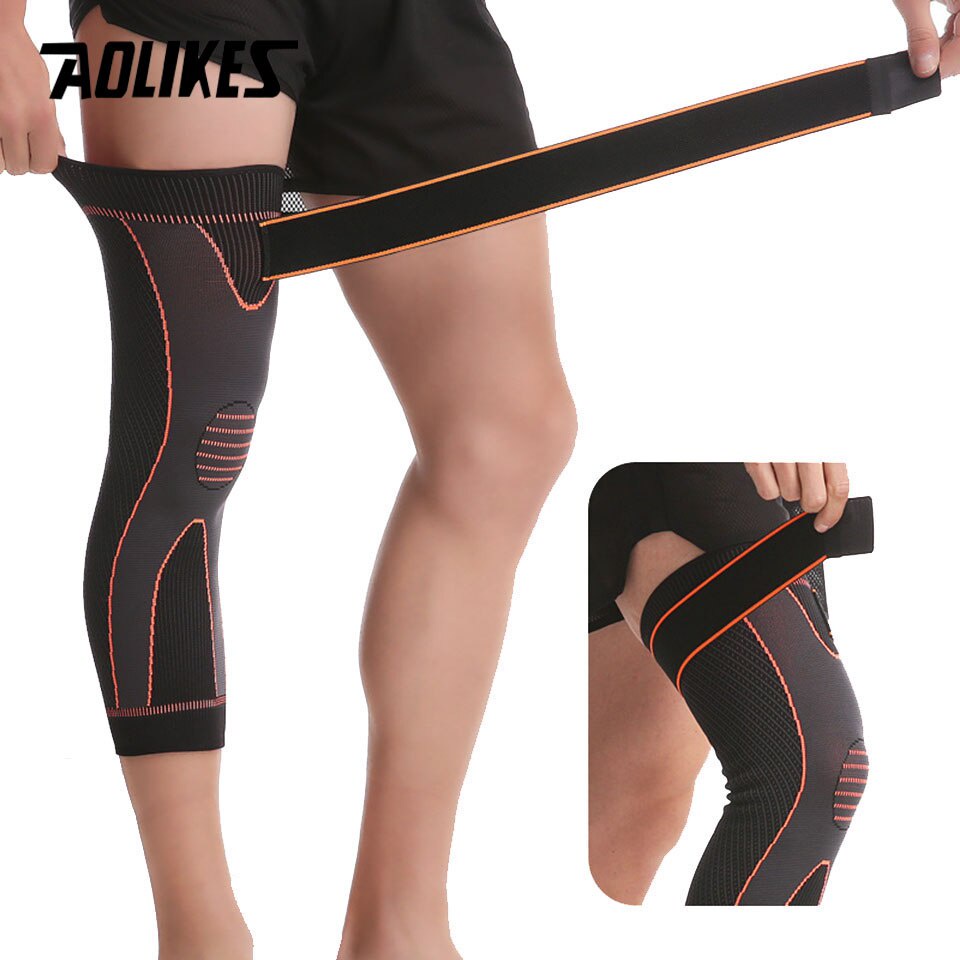 Bộ 2 bó gối thể thao loại dài AOLIKES A-7815-2 Elastic compression sports knee pads