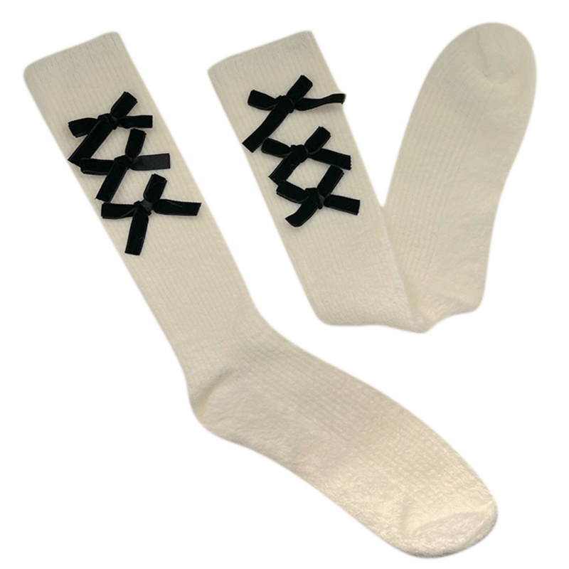 1 Đôi Tất Ngắn Đính Nơ Nữ Tính