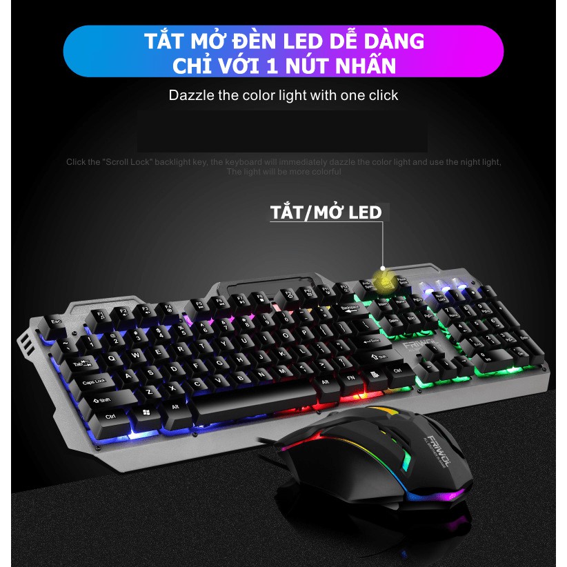 Bộ bàn phím và chuột có dây KT600 104