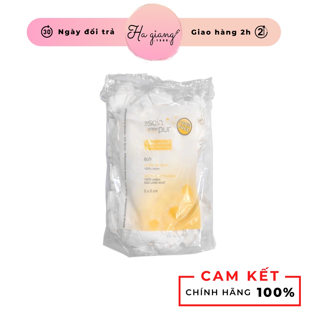 Bông Tẩy Trang Tetra Medical Carrés De Coton không xù bông