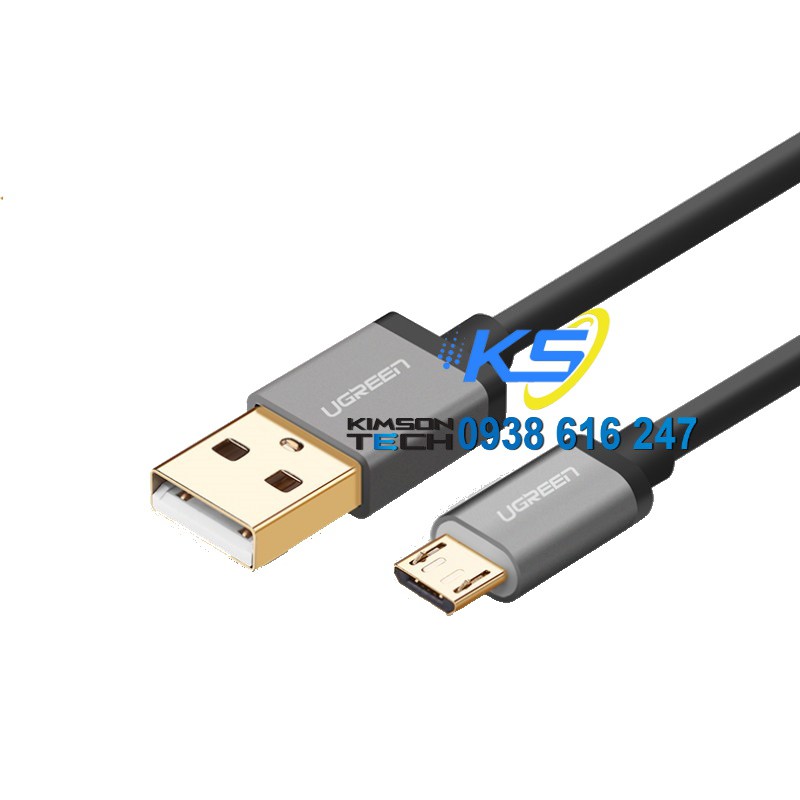 Dây Micro USB mạ vàng đúc hợp kim cao cấp dài 1.5M (Đen) Ugreen 10825 ...