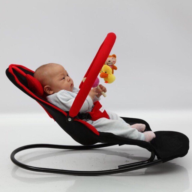 Ghế nhún cho bé đa năng bập bênh - loại tự rung có đồ chơi cho trẻ ngủ