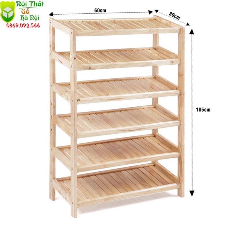 🔴 FREE SHIP 🔴 Kệ Giày , Kệ Dép 6 Tầng Đầy Đủ Kích Thước 45cm, 62cm , 80cm Gỗ Tự Nhiên Xuất Khẩu