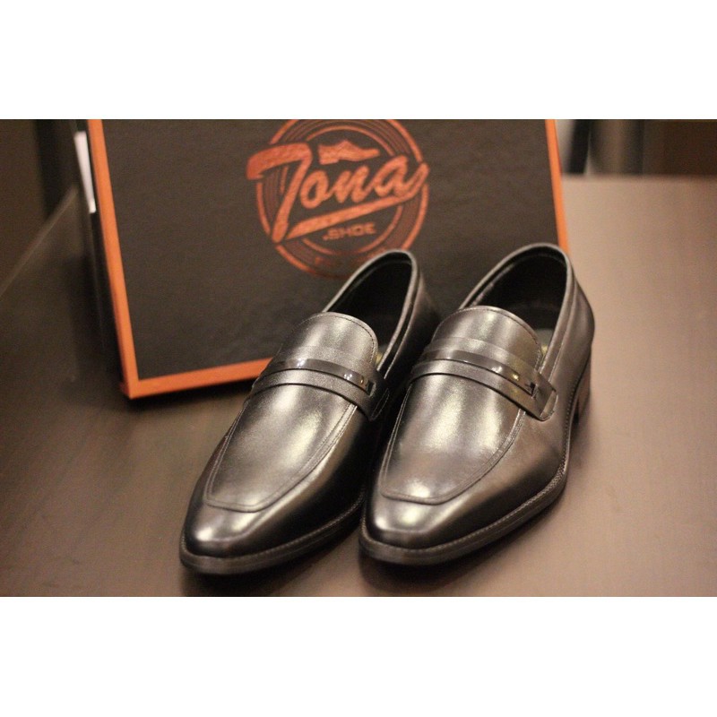 [Giày Mới] Giày Da Nam Penny Loafer Mũi Nhọn Đế Phíp Sang Trọng TonaShoe