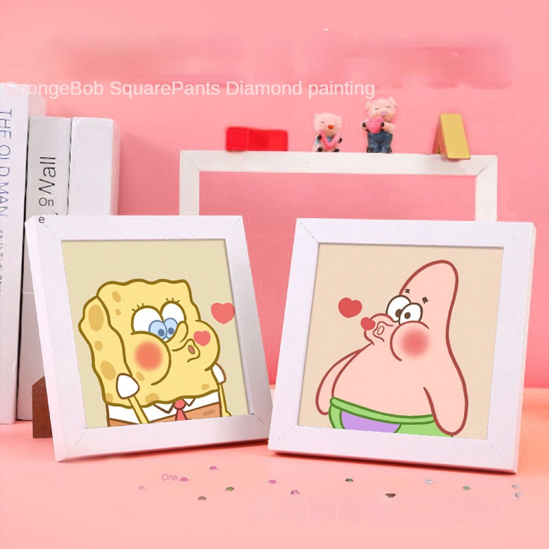 Bộ Tranh Đính Đá Tự Làm Thủ Công Hình Spongebob Cho Bé