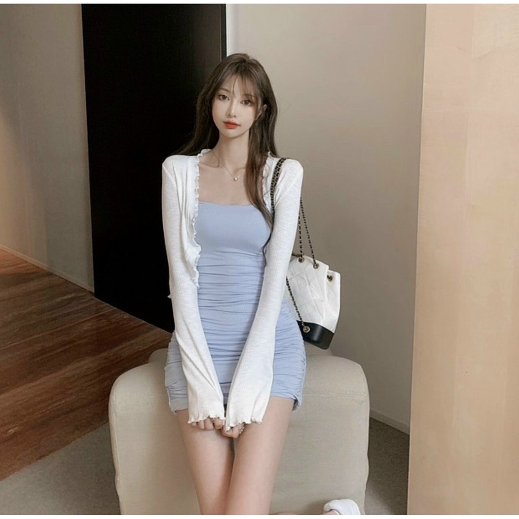 Sét Váy Nữ, Đầm Nữ Đẹp Kèm Áo Khoát Chất Vải Đẹp, Hàng Thiết Kế Form Dáng Chuẩn Dưới 56kg Mặc Vừa. | BigBuy360 - bigbuy360.vn