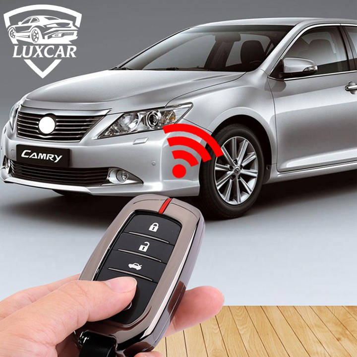 Ốp chìa khoá Toyota 01 có chìa - hợp kim cao cấp LUXCAR (altis 15-18, innova/fortuner 17-20)