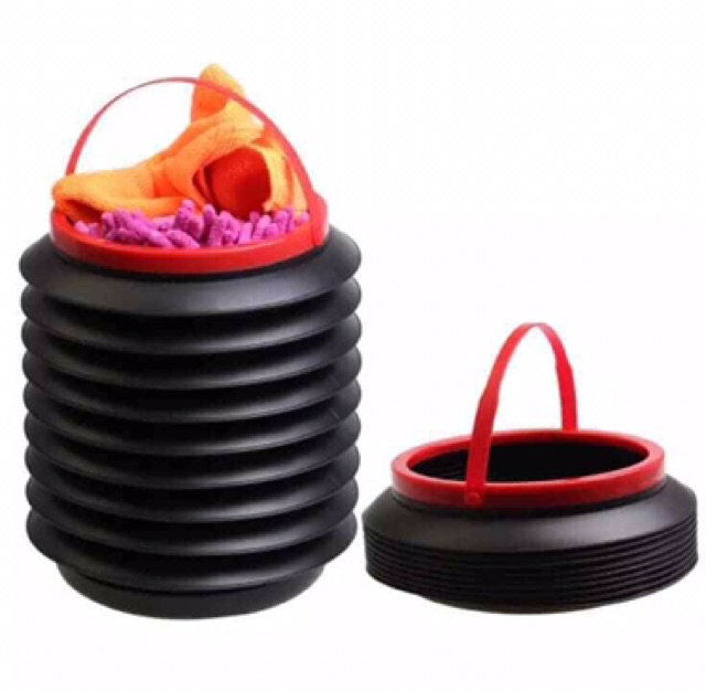 Thùng để đồ, để rác mini co giãn trên ô tô, đi picnic, dã ngoại...