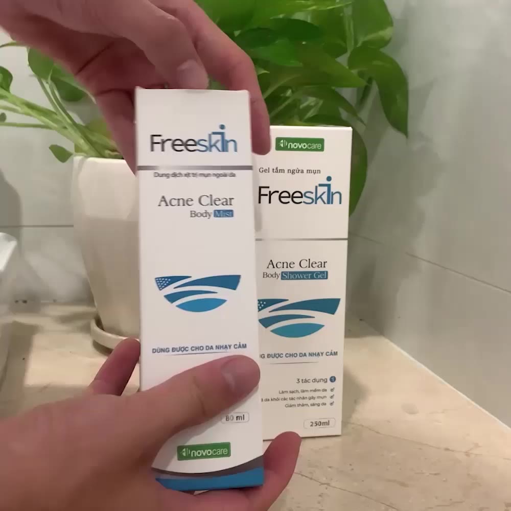 [Mã BMLT35] Gel tắm ngừa mụn & Xịt mụn lưng Novocare - Freeskin chuyên dùng cho da mụn, viêm nang lông 250ml – 80ml | BigBuy360 - bigbuy360.vn