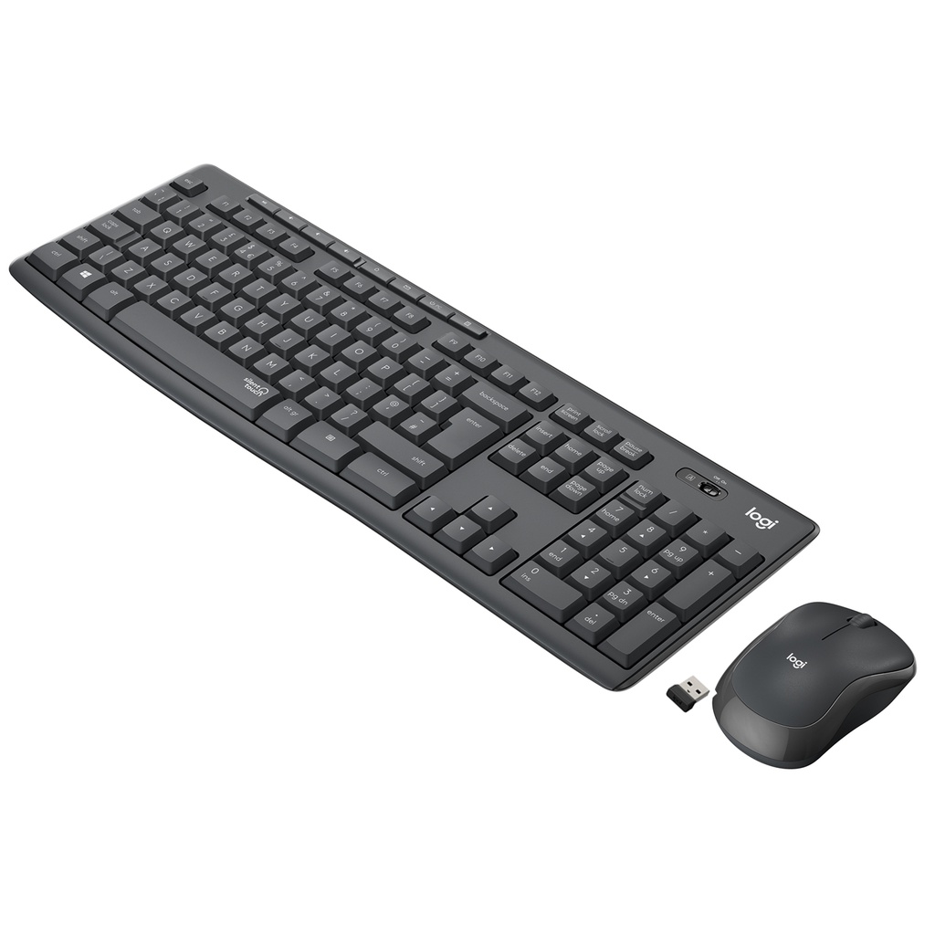 Combo chuột phím không dây Logitech MK295 Silent - giảm ồn, có phím số, bền bỉ