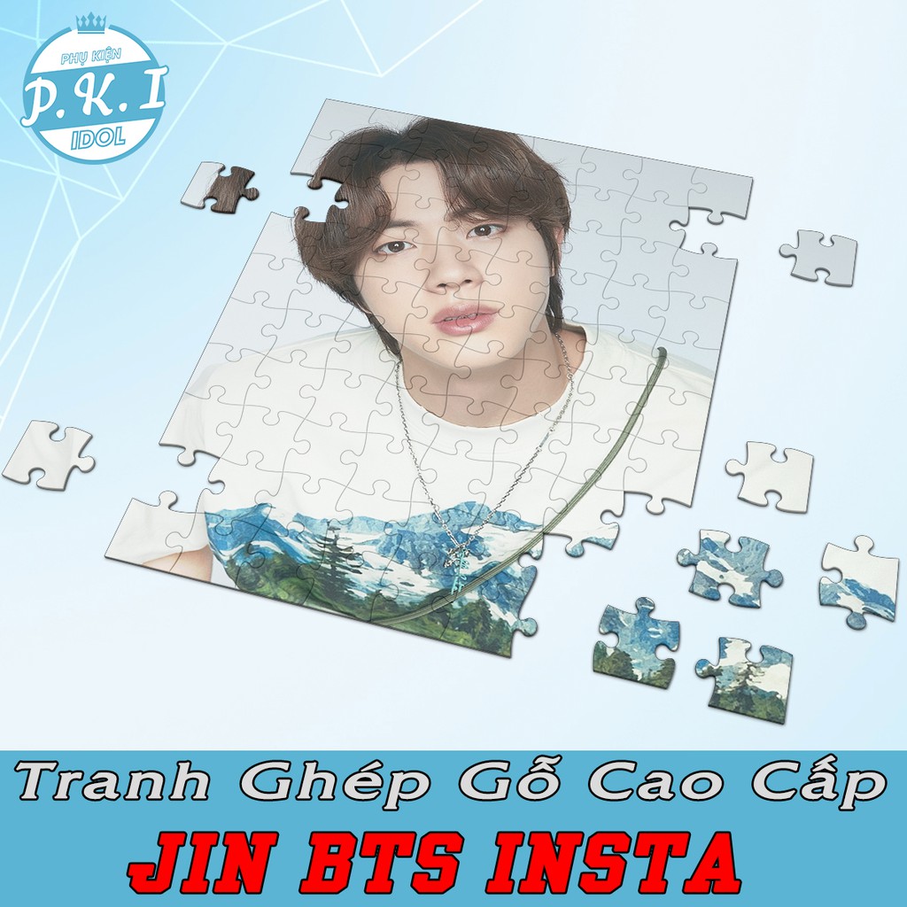 Tranh Ghép Gỗ Puzzle Cao Cấp In Hình Idol BTS - Insta Loại 2