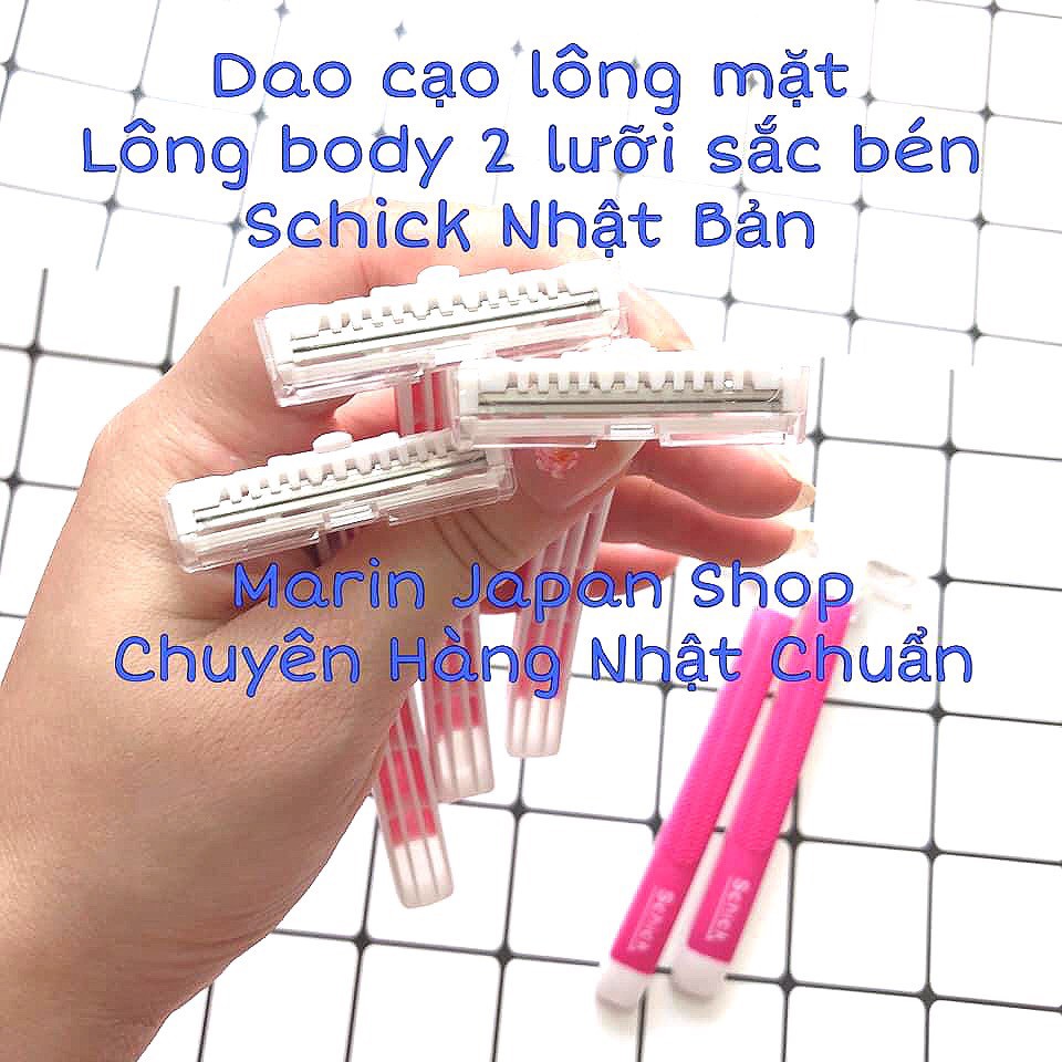 Dao cạo lông body,lông mặt, lông má , ria mep, lông chân, lông tay, lông nách 2 lưỡi dao kép Chick chính hãng Nhật Bản