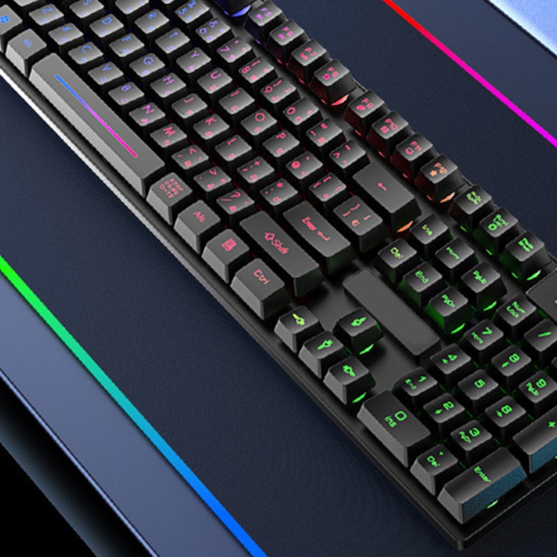 Bộ Bàn Phím Cơ Và Chuột Chơi Game T13 Có Đèn Led Nền Rgb