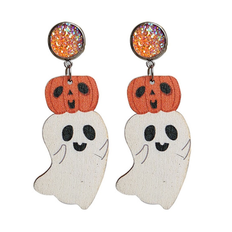 Khuyên Tai Dáng Dài Mặt Hình Ma Halloween Sáng Tạo Độc Đáo Cho Nữ