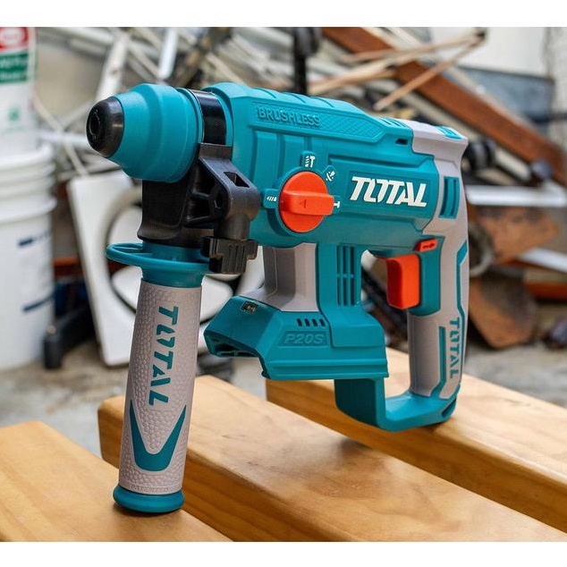 Body Thân Máy Khoan Đục Bê Tông Dùng Pin Sạc 20V Total TRHLI2201 Không Chổi Than Kèm theo 3 mũi khoan + 1 mũi đục