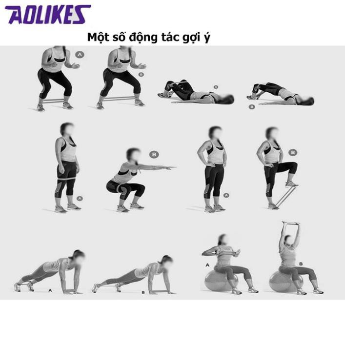 Bộ 6 Dây tập chân mông cao cấp Phụ kiện Aolikes Dây kháng lực miniband đủ size (3601)