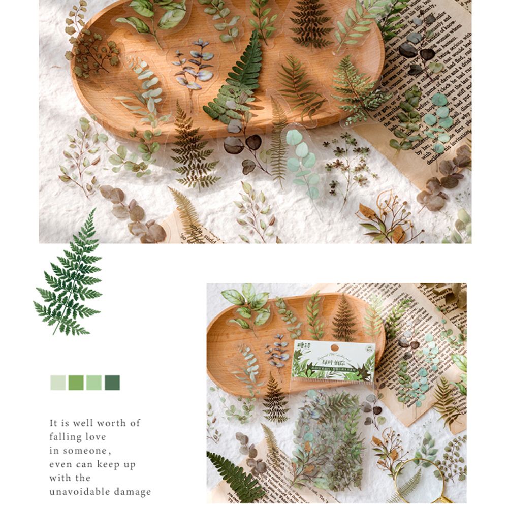 Set 40 miếng dán trang trí đa dụng chủ đề hoa thực vật