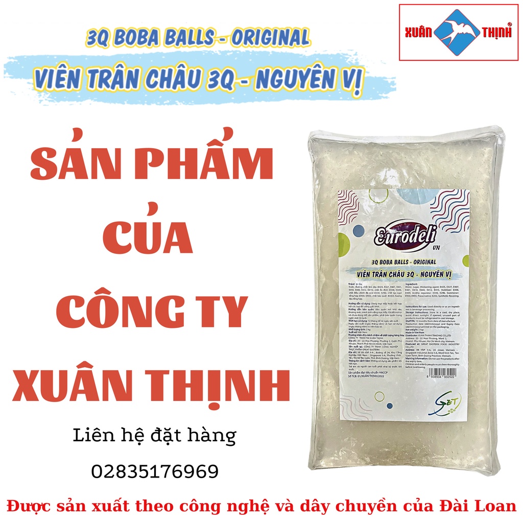 Viên Trân Châu 3Q Boba Ball - Nguyên Vị - Eurodeli VN