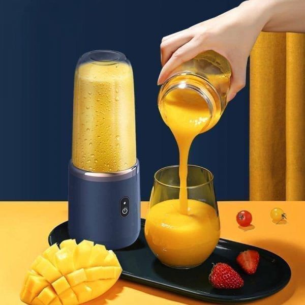 Máy xay sinh tố đa năng sạc pin Chigo dung tích 300ml - 6 lưỡi dao - 40W, xay tỏi ới, xây hoa quả